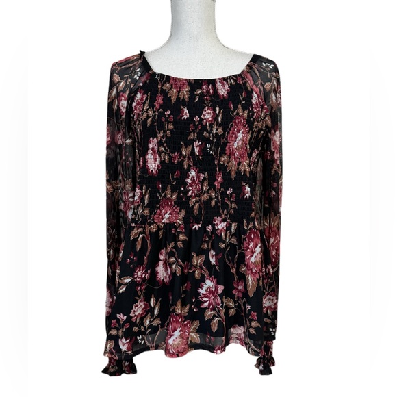 Cato Tops - ❤️PERFECT for FALL!! BEAUTIFUL   FLORAL PRINT   BOHO STYLE TOP     LARGE
